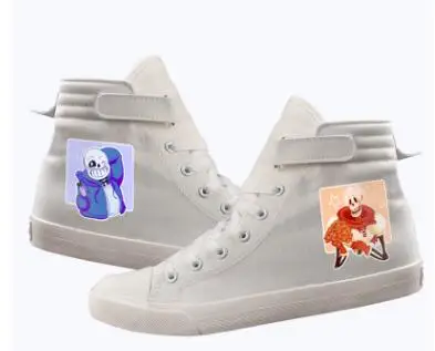 

High-Q Unisex Anime Undertale Canvas Shoes Frisk Toriel Sans Papyrus Casual plimsolls HOOk LOOP duck shoes rope soled shoes