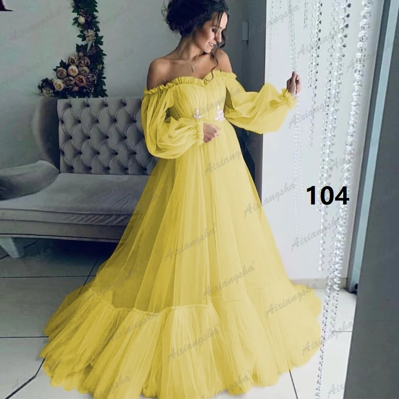 Синие Выпускные платья а-силуэта с открытыми плечами милое Тюлевое платье