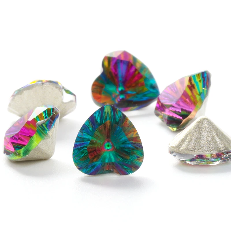 Украшения для ювелирных изделий в форме сердца 10 мм|Стразы| |