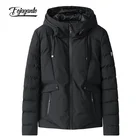 FOJAGANTO мужские зимние толстые парки с капюшоном, модные однотонные Стильные повседневные парки с большим количеством карманов, мужские пальто