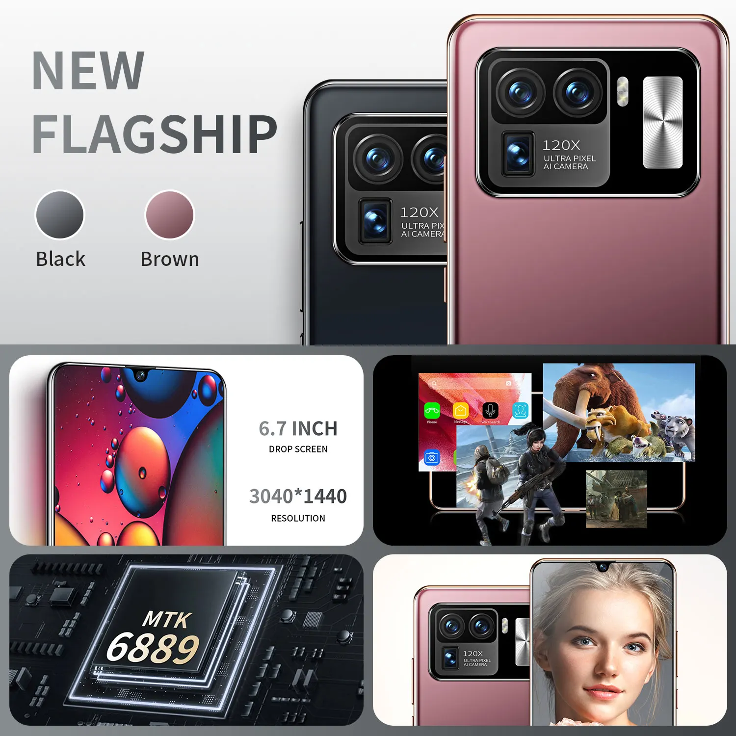 

2021 Global Version Mi 11 Ultra 6.7Inch Smartphone 12GB+512GB 16+32MP Unlocked Google Play Face ID GPS Android 5G Mobile Phone