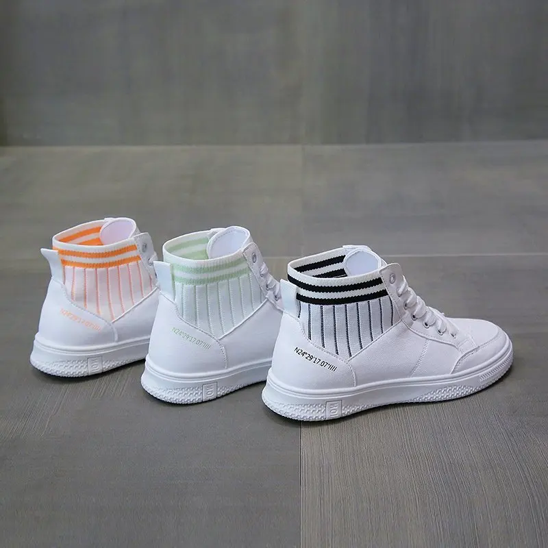 

2020 Breathable mesh platform sneakers ladies non-slip ladies casual running shoes ladies knitted shoes flat shoes