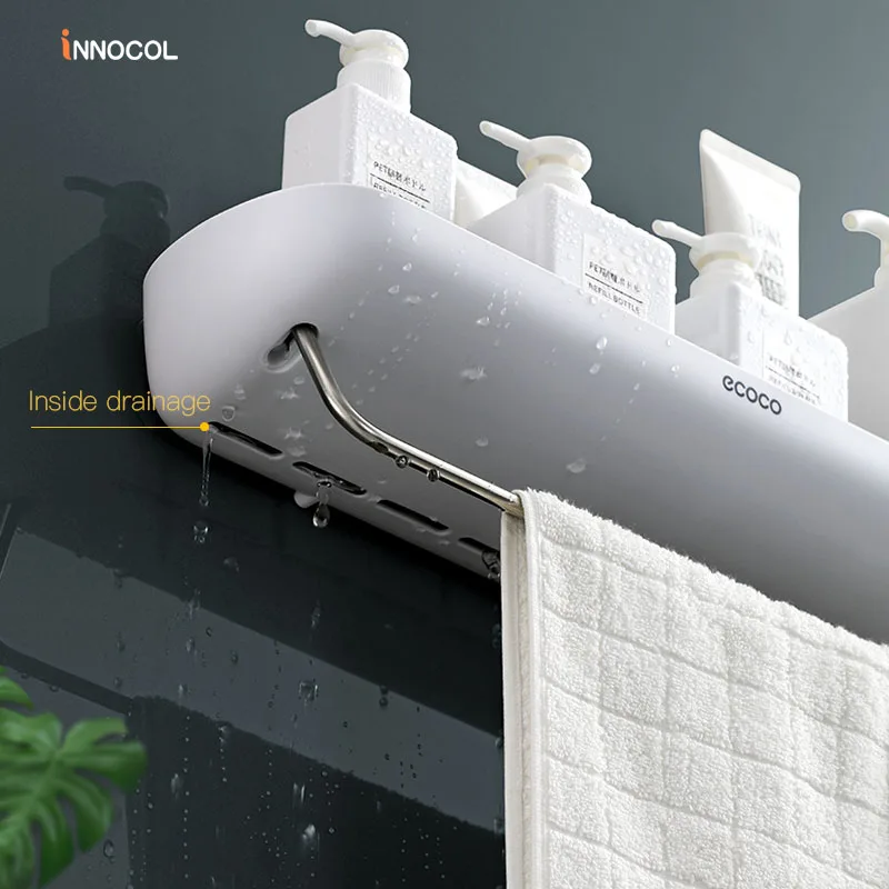 Полки для ванной комнаты стеллаж хранения шампуня настенный держатель полотенец