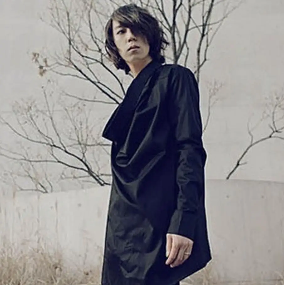 

Free Lager Size Shipping The New Men 's Long - Sleeved Casual Irregular Shirts Stage Performance Clothing / S-2xl