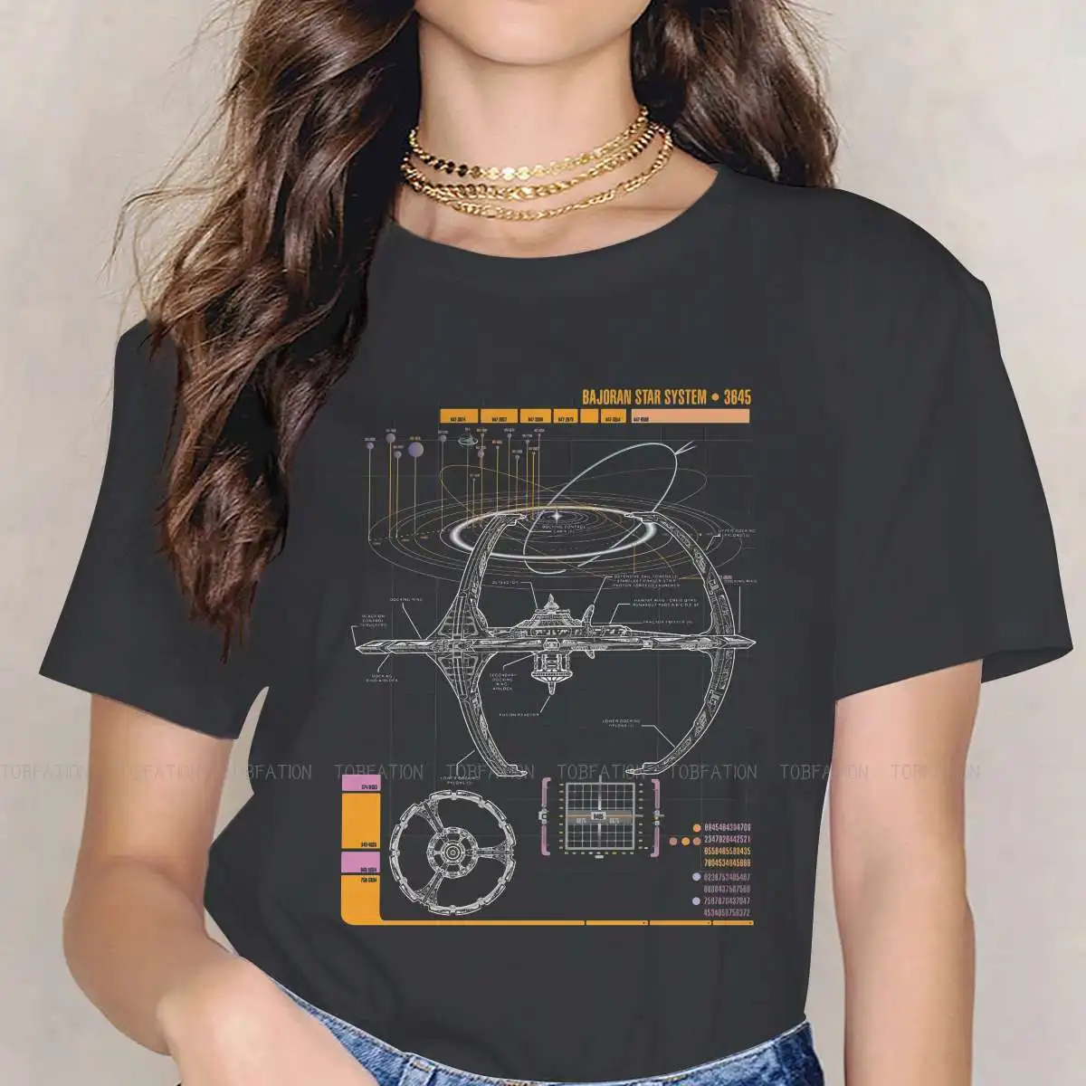 Футболка Deep Space Nine для девочек Звездный путь путешествия топы из космической