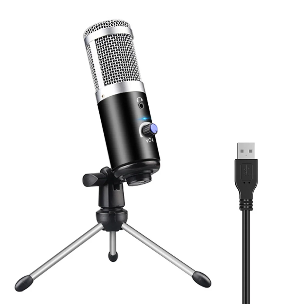 Комплект конденсаторного микрофона USB микрофон для записи ноутбука ПК YouTube видео