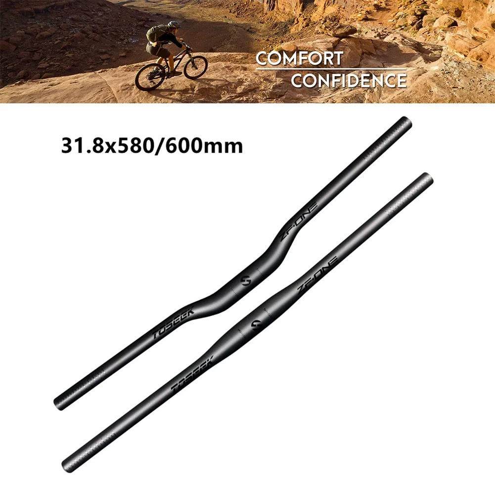 

TOSEEK MTB Road Bike Handle Bar Flat/Riser Bicycle Full Carbon Fiber Handlebar Bike Handle Grips Replacement Accessories