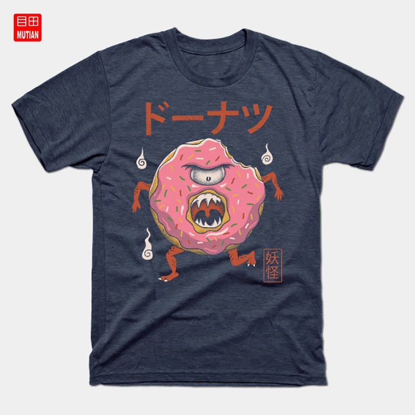 Футболка с пончиком Yokai кавайный пончик еда монстры пончики дух монстра японский