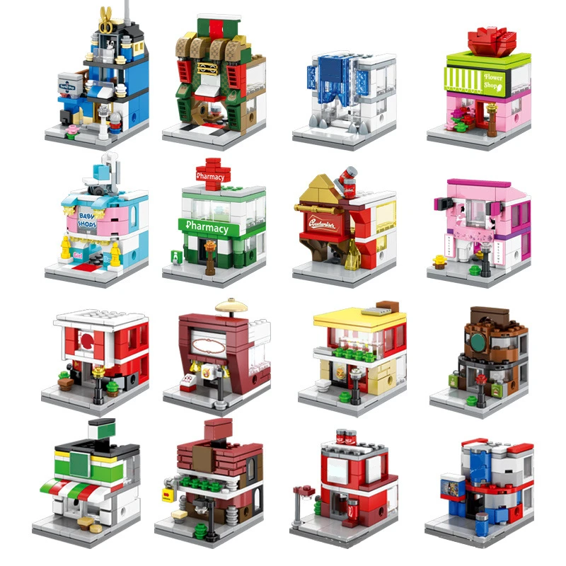 8 моделей/набор Детский конструктор городская архитектура | Игрушки и хобби