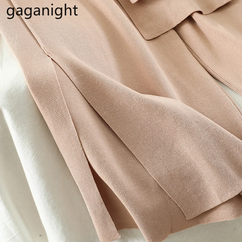 Gaganight Модный женский комплект из двух предметов трикотажная Повседневная