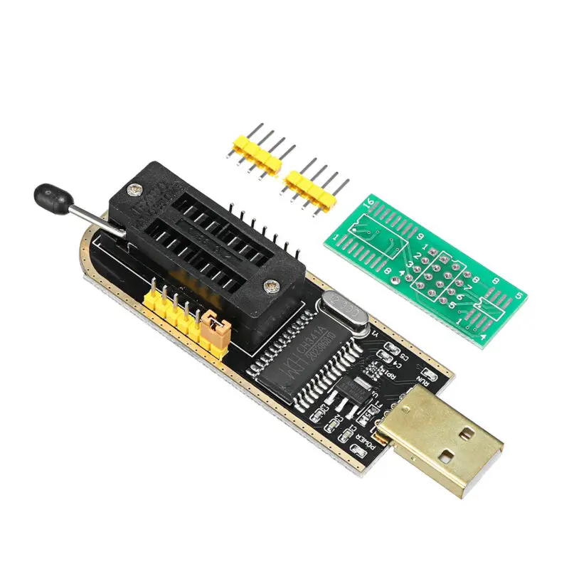 

4pcs Kit USB Programmer CH341A + SOIC8 Clips + 1.8V Adaptor + SOIC8 Adapters