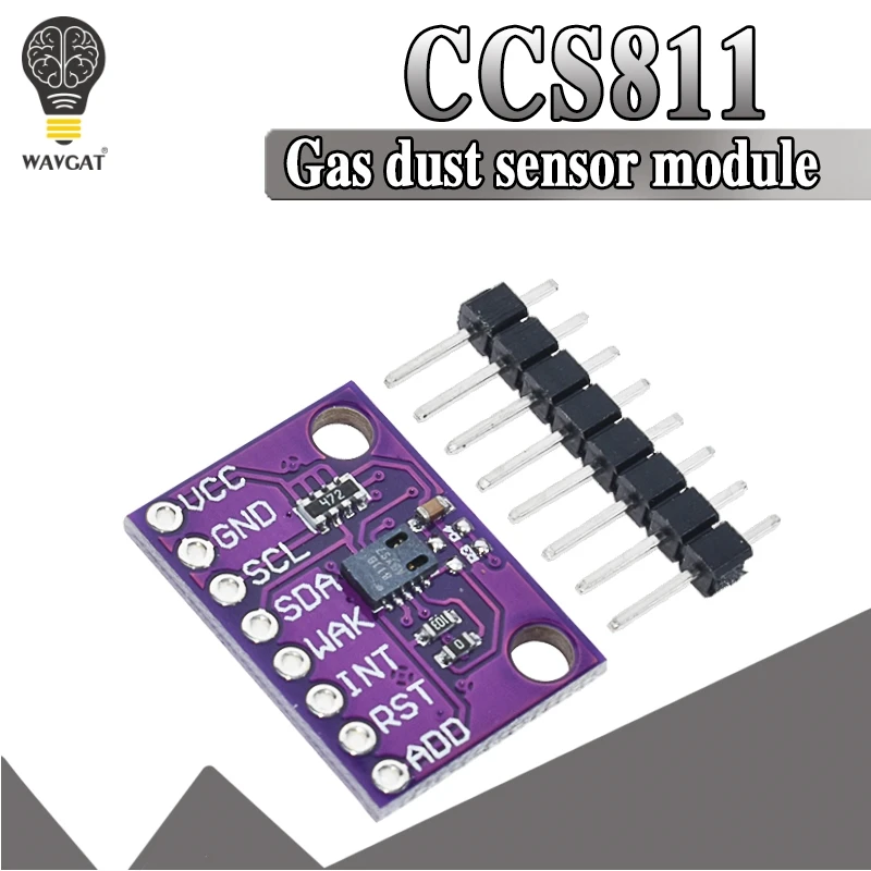Gas Sensor Carbon Dioxide Detection Module CCS811 CO2 eCO2 TVOC Air Quality Detecting I2C Output CJMCU-811 for Arduino |