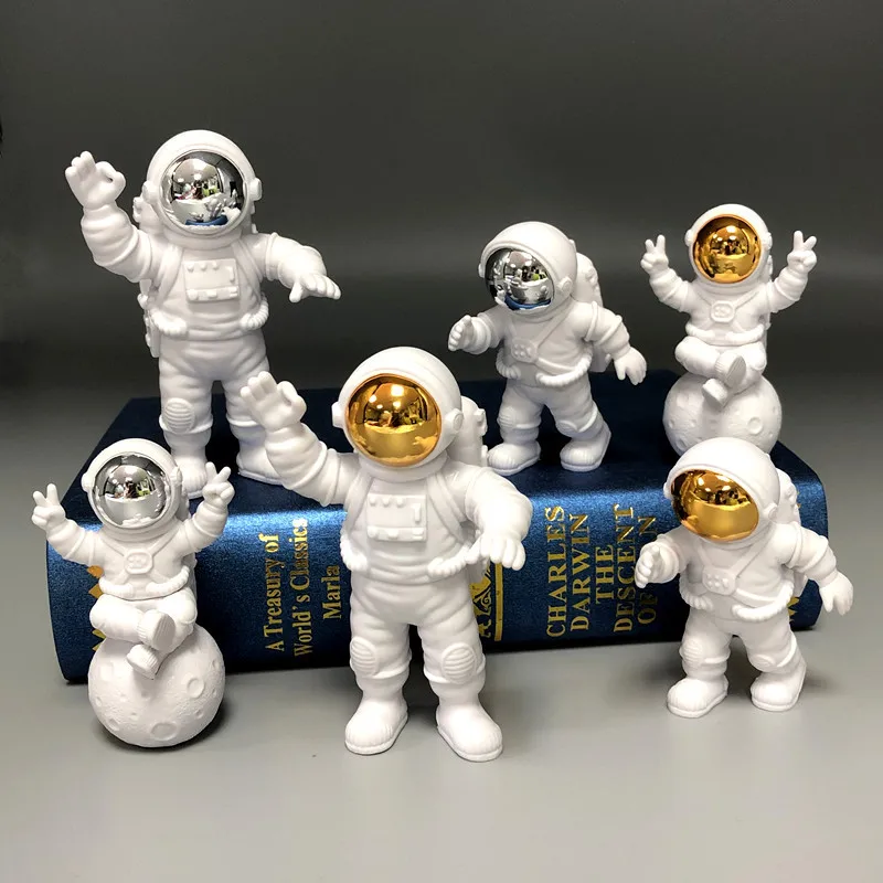 resin material astronauts ornaments universal cell phone stand holder bracket gift toys home office desk decoration birthday par free global shipping
