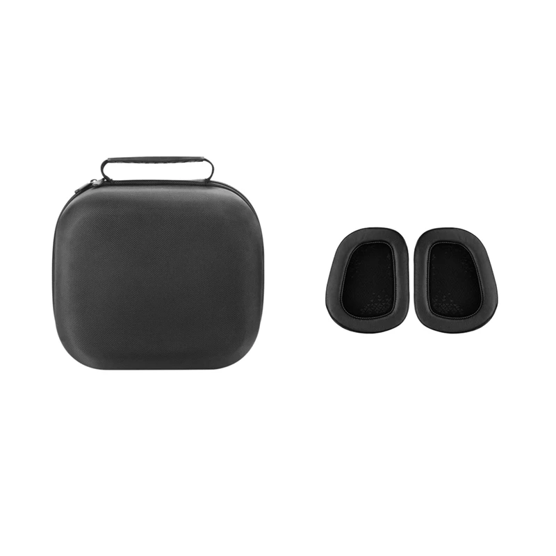 

1 Pcs Carrying Case Protective Hard Box & 2 Pcs Earpads Cup Cover Cushion Ear Pads