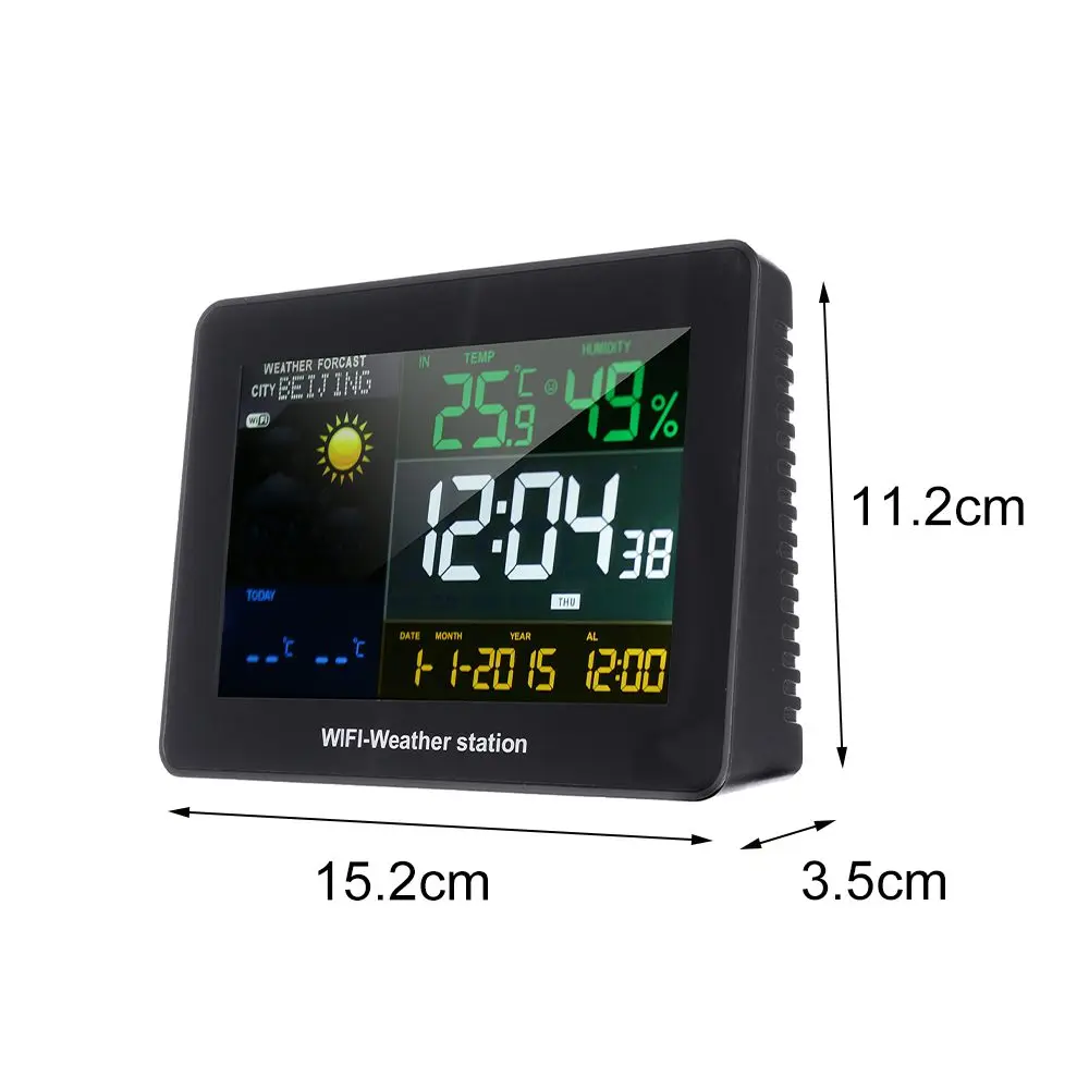 

WIFI Wireless Weather Station With Outdoor Remote Sensor Snooze Alarm Clock Temperature,Humidity, Barometer Alam Clock