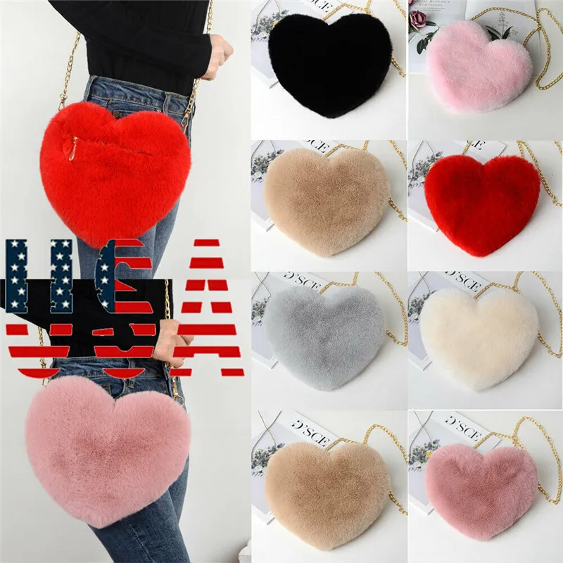 

Free shipping Women casual zipper Streetwear Bag Chain Messenger Bag Plush Shoulder Bag Handbags