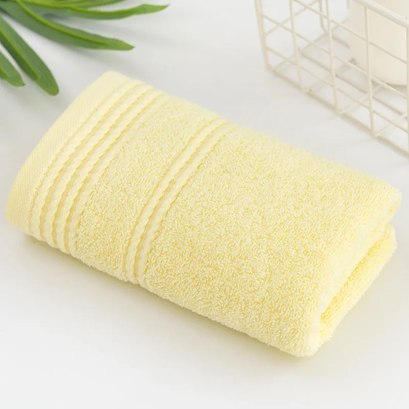 

Cotton Solid Towel Solid Color Towel Absorbent Drying Washcloth Bath Towel Portable Outdoor Travel Sport Face Wash