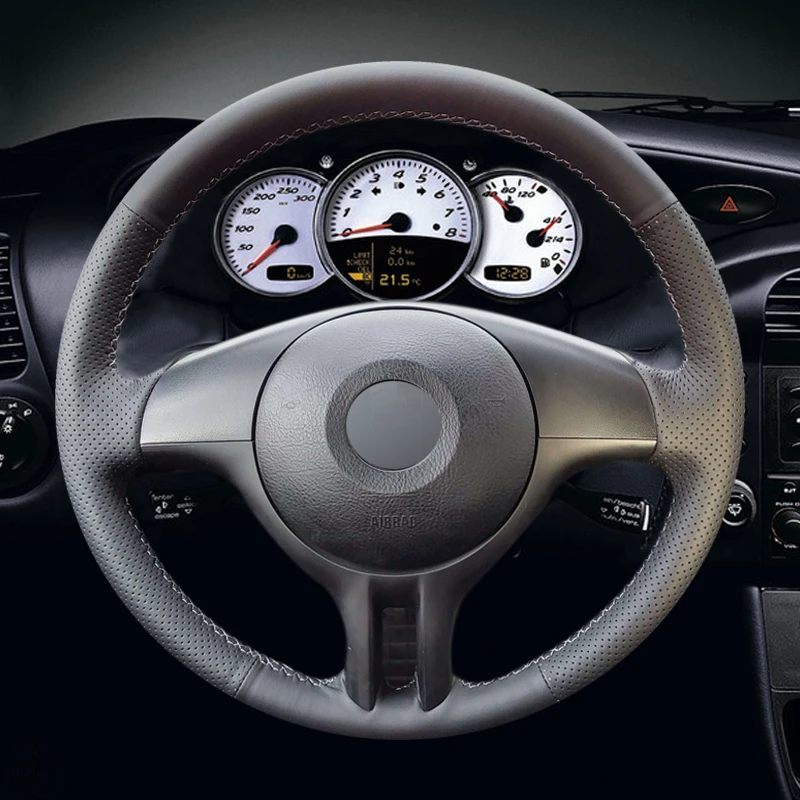 

Black Artificial Leather Car Steering Wheel Cover for BMW E39 E46 325i E53 X5