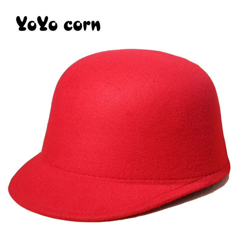 YOYOCORN зимние сохраняющие Тепло шерстяные фетровые шляпы женские ретро для