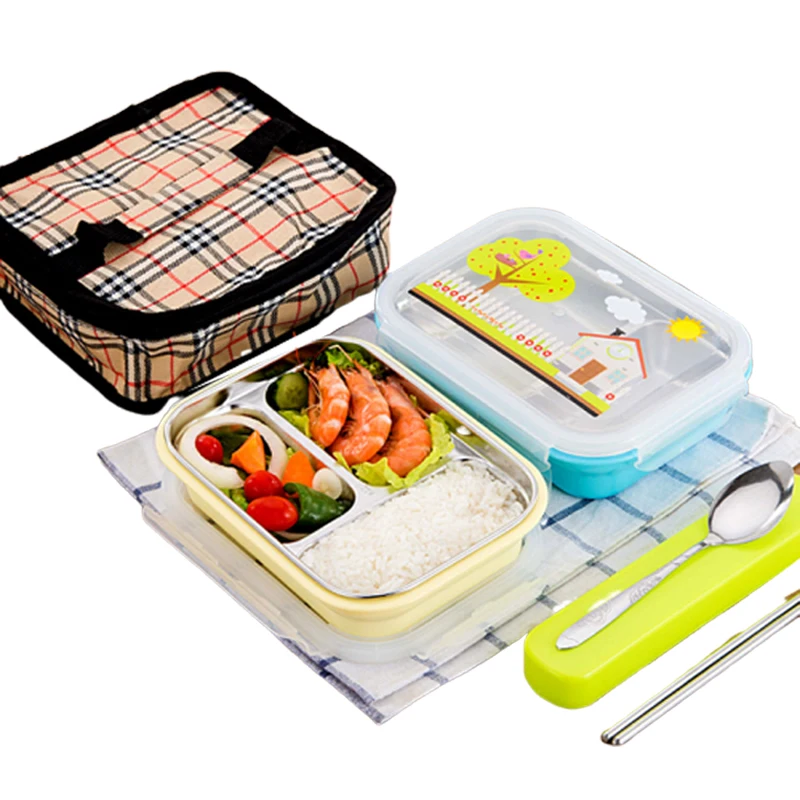 Портативный Ланч-бокс из нержавеющей стали 304 коробка для бенто контейнер