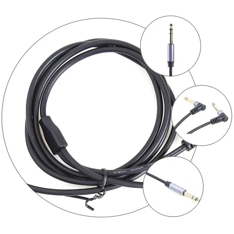 

1pc 6.35mm Audio Conversion Cable 1.5-meter 6.5 Single Track Audio Transferring Cable