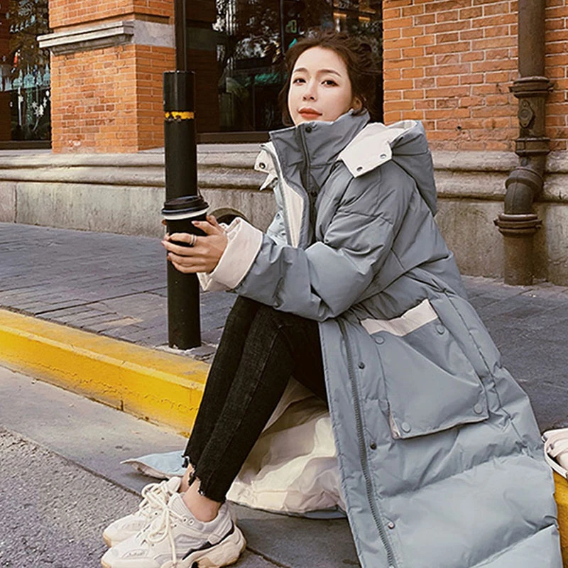 Новинка 2021 зимняя женская куртка X Long с хлопковой подкладкой теплая Толстая
