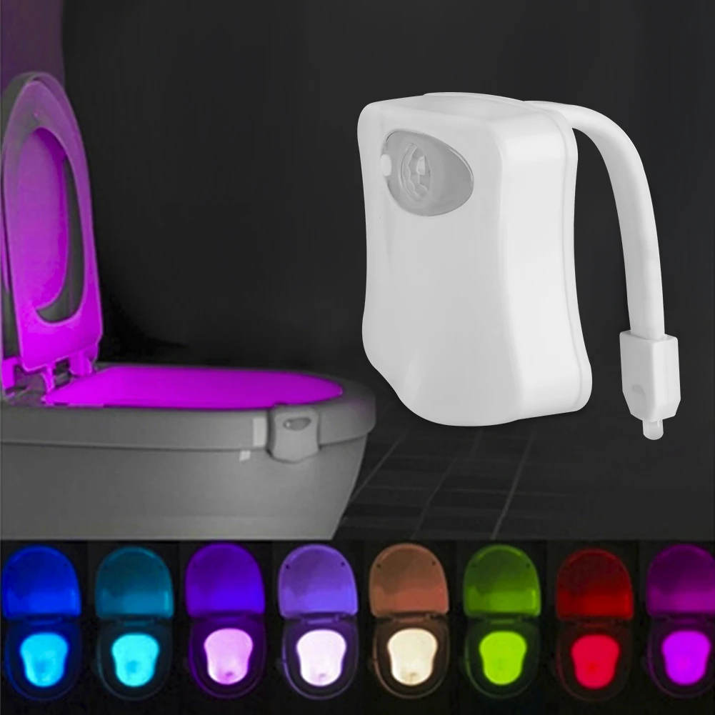 8 colors Smart PIR Motion Sensor Toilet Night Light Waterproof Backlight For Bowl LED | Лампы и освещение