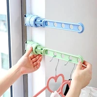 1pc window frame clothes hanging rack portable indoor window 5 holes drying rack adjustable home accessories for clothes stand
