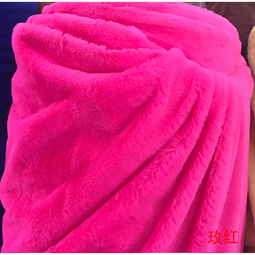 fuschia Имитация кроличьего меха ткань одежда шарф Подушка Тильда счетчик дисплей ткань DIY игрушка короткая плюшевая ткань - Цвет: fuschia