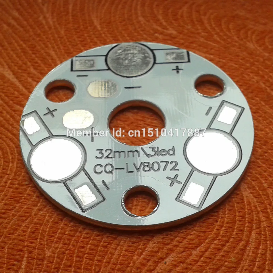 500 Pcs/lot LED High power PCB Board Plate Lamp Panel Aluminum Heat sink 3W Round Base 32mm | Лампы и освещение