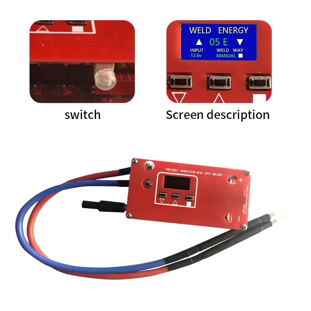 

Портативный мини-аппарат для точечной сварки, сварочный аппарат «сделай сам» с ЖК-дисплеем, аккумулятором 18650, различным источником питания...