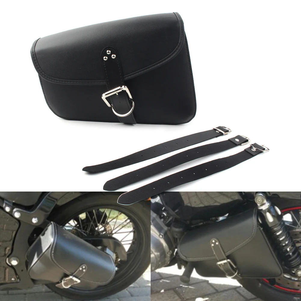 

Left Side PU Leather Saddlebag Saddle Bag For Harley Sportster Iron 72 883 1200