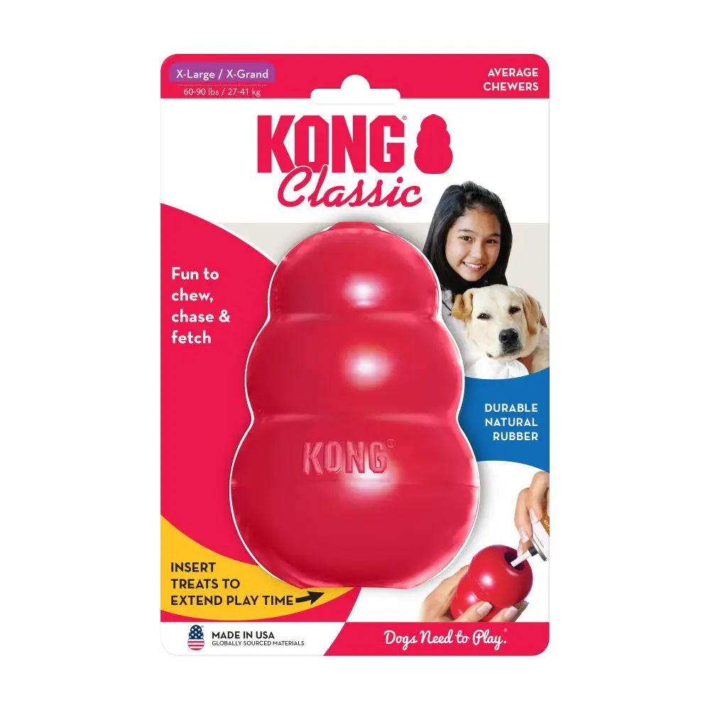 XL-Size KONG Classic Dog Chew Toy Collection Up to 60-90lbs(