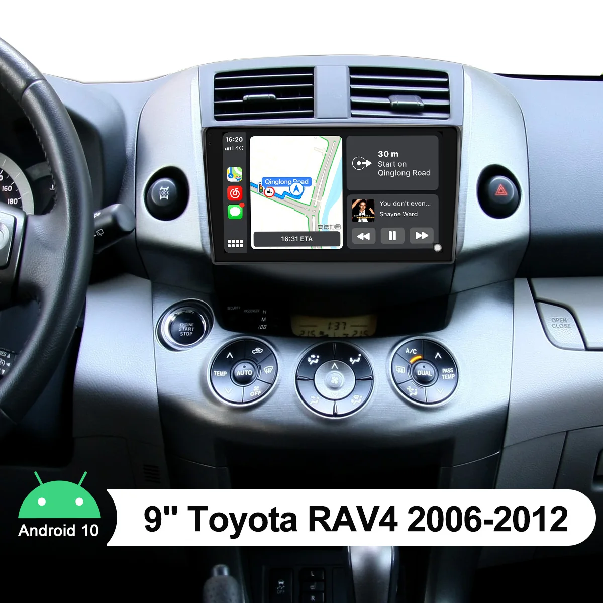 

9 Inch Touch Screen Octa Core Car Multimedia Player Android 10.0 System Bluetooth 5.1/Fast Boot/4G ​For Toyota Rav4 2006-2012