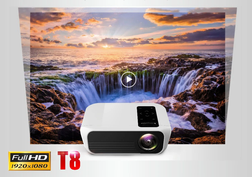 ALSTON T8 Full HD 1080p проектор 4k 5000 люмен кинопроектор видеопроектор HDMI USB AV с подарком