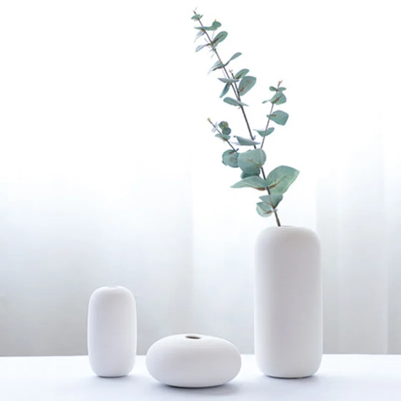 Керамическая ваза ручной работы декоративные украшения настольные керамические изделия белый