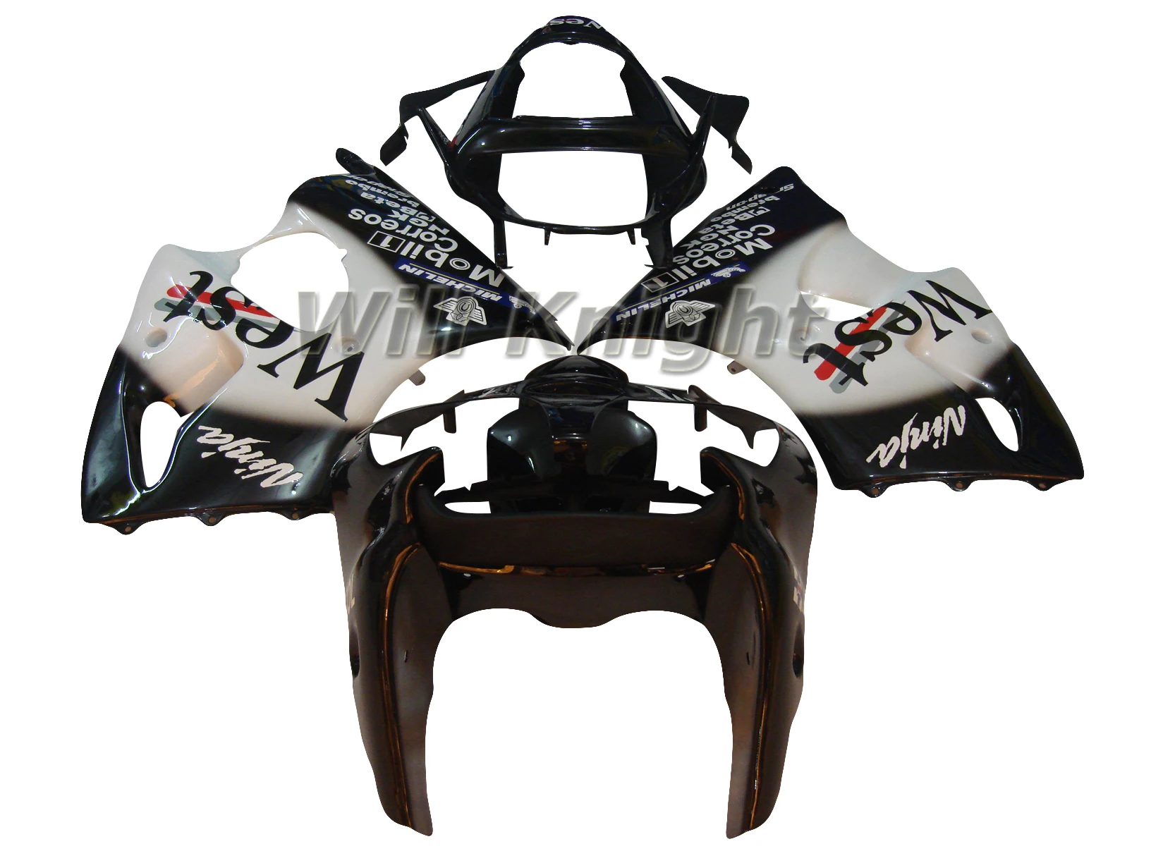 

Motorcycle Fairing Kit for Kawasaki ZX-6R 2000 2001 2002 ZX6R 00 01 02 Black