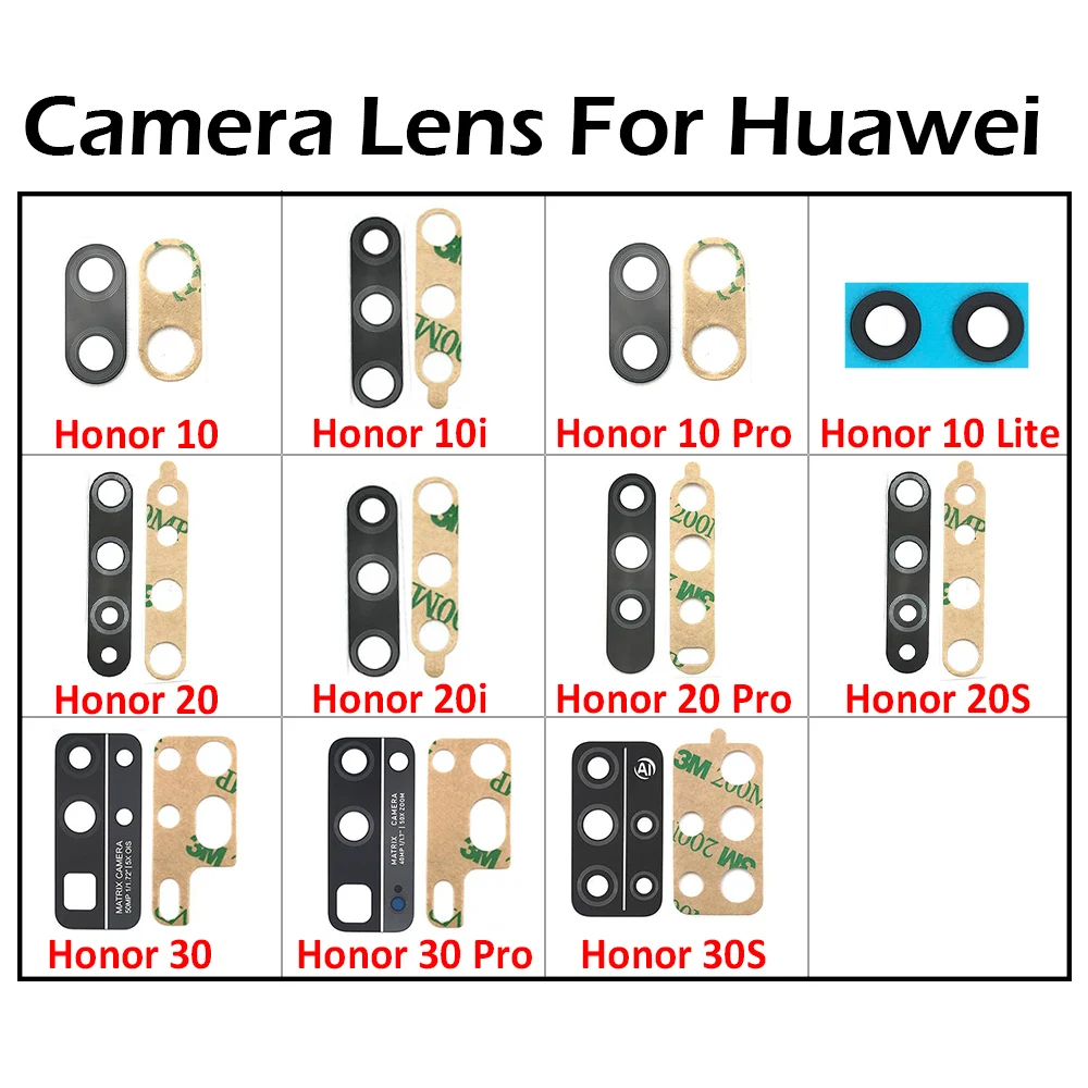 Новая Оригинальная задняя камера стеклянная линза для Huawei Honor 20 20i 20S 30 30S Pro |