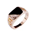 Размеры 6 до 10 лет классическое золото-Цвет Стразы для мужчин черное кольцо из эмали мужской перстни лучшие продажи 3 цвета Цвет s