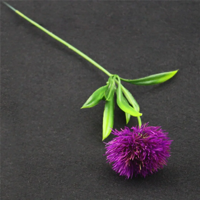 purple 1 шт. Искусственные цветы Одуванчик пластиковый цветочный шар для свадьбы Вечерние украшения венок DIY Искусственные растения День Святого Валентина Декор - Цвет: purple