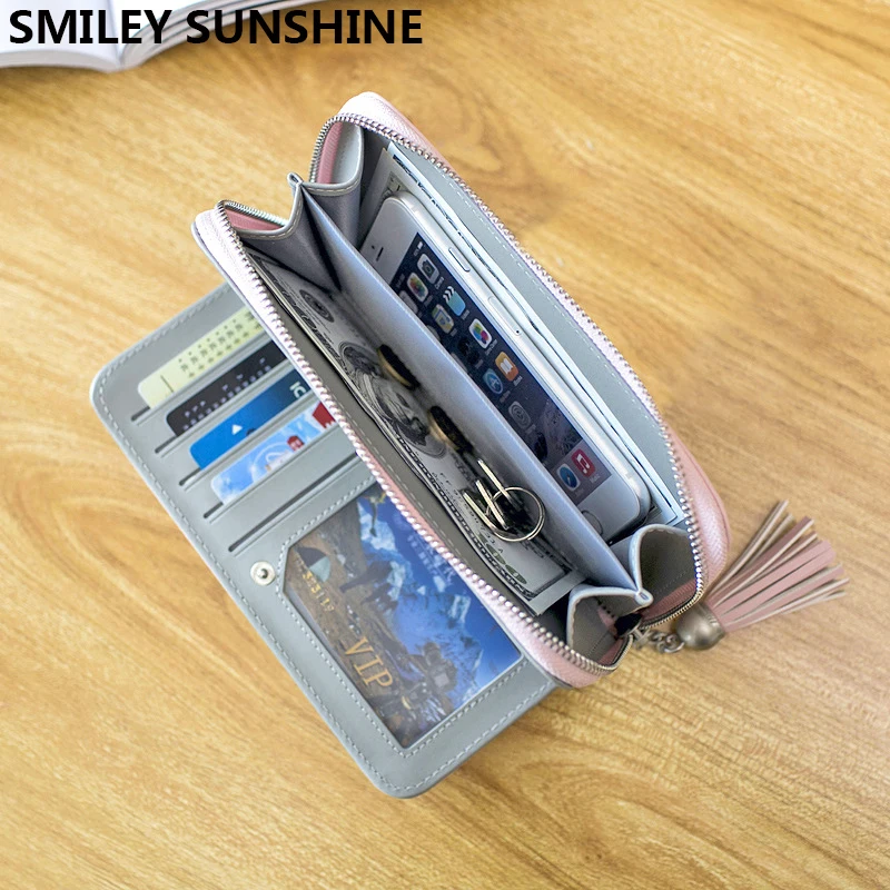 2020 милые большие женские кошельки и с ремешком держатель для карт женщин длинные
