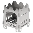 Портативная уличная дровяная плита Lixada, легкая карманная спиртовая плита с поддоном для спирта, складная плита из нержавеющей стали