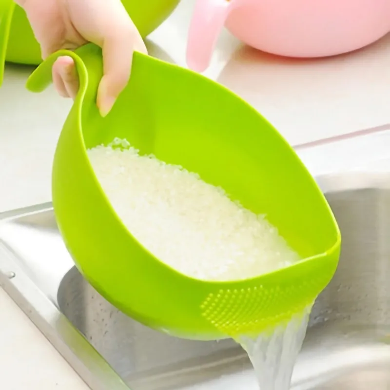 

Kitchen Accessories Plastic Fruits Bowl Basket Rice Beans Washing Filter Strainer Basket Sieve Drainer Cleaning Kitchen Gadget