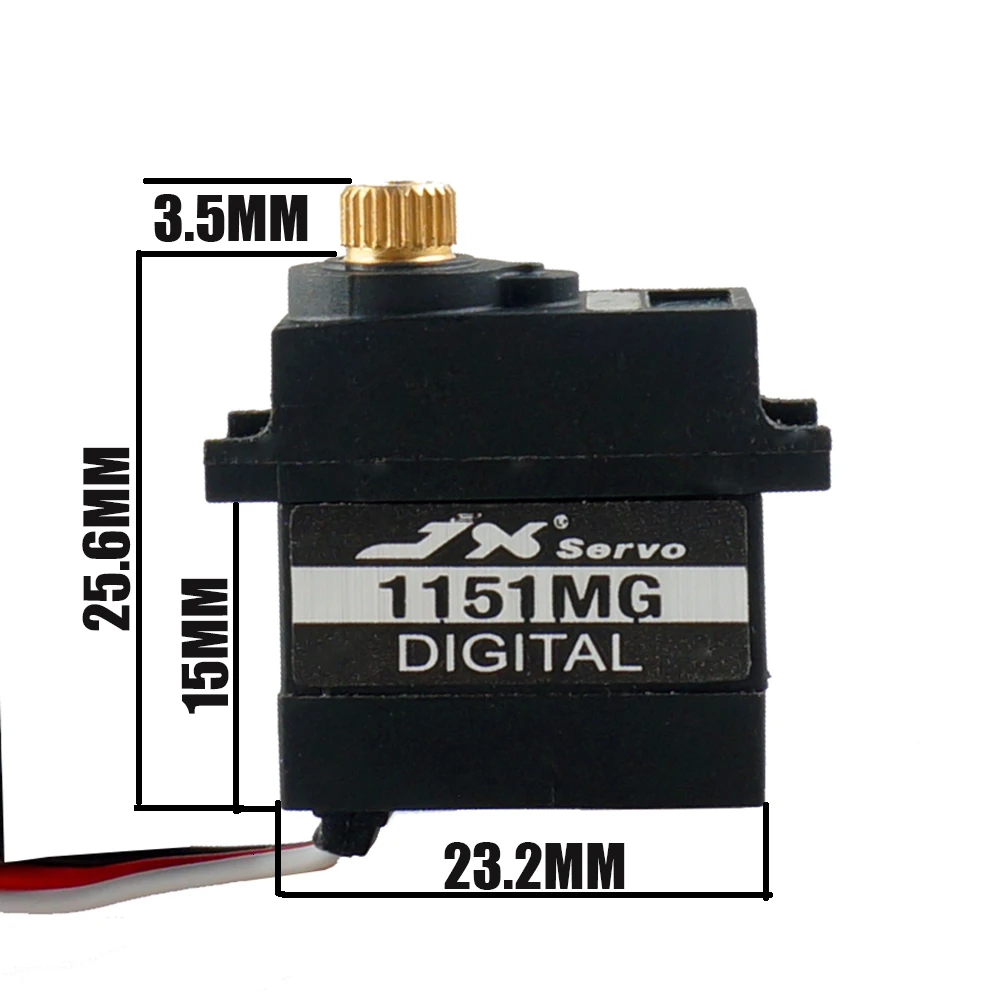 JX PDI-1151MG 3,6 кг Мини 6 Вт водостойкый LED цифровой сервопривод тигельные металлический корпус для rc безколлекторная электрическая модель вертолет «Робокар Поли» лодка traxas TRX-4