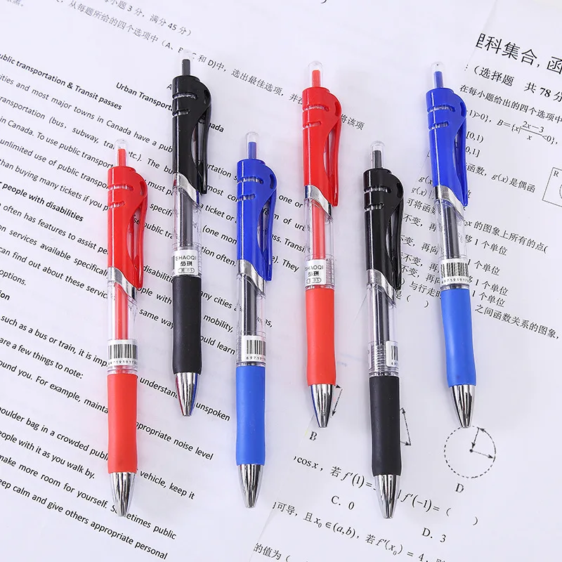 

12pcs Wholesale Pen Pressing Bulk Carbon Plain 0.5mm Pen Student Office Neutral Pens Factory Direct Kawaii School Supplies Gifts
