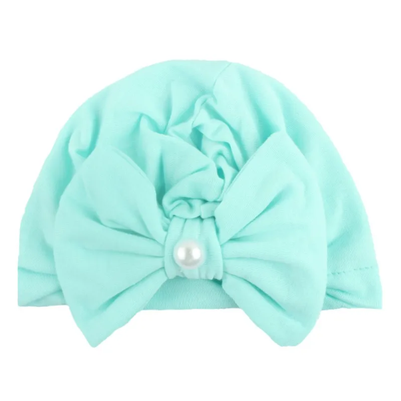 Bohemian style Cotton Soft Turban Knot Girl Kids Newborn Cap Summer Hat 8 Colors Cute Baby Girls With Bowknot Pattern | Детская одежда