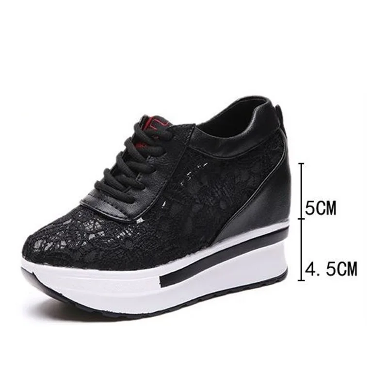 Лидер продаж 2021 новые летние дышащие носочки с кружевами Женские кроссовки