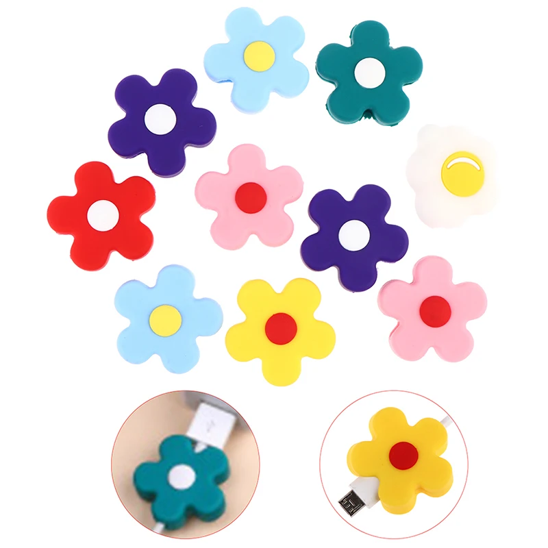 

Симпатичные цветы, защита кабеля для IPhone, IPad, Lightning, зарядный кабель, мультяшный держатель, защитный кабель для наушников, декоративный чехол