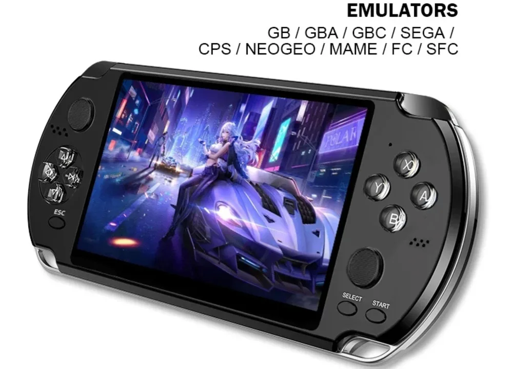 

X12 Portable Handheld Video Game Console Built-in 3200+ Games For GB/GBA/GBC/SEGA/CPS/NEOGEO/MAME/FC/SFC 9 Emulators