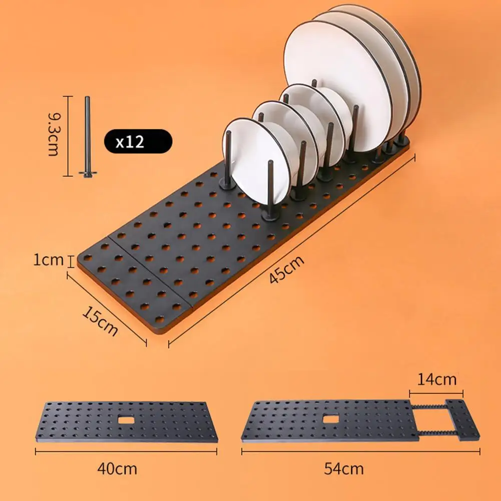 

Adjustable Pilllar Ktchen Drawer Organizer Tray Dish Holder Bowl Drying Rack Shelf Storage Accessaries For Cupboard Cabinet